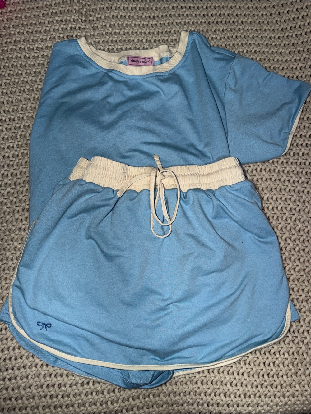 Simply Southern Blue Set with Cream Trim